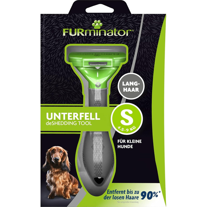 FURminator для собак малого розміру з довгою шерстю - інструмент для видалення підшерстка, версія 2.0