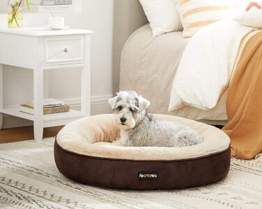 Ліжко для собак та котів Feandrea Donut, діаметр 50 см, колір коричневий