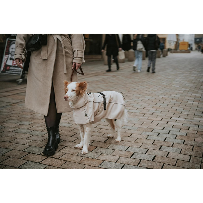Теплий водонепроникний теплий накидка для собак HUNTER NORDBY, колір кремовий, розмір 55x55