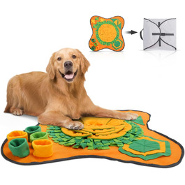 Килимок для собак Nobleza, розвиває інтелект, миється, складається, 70x70 см, помаранчевий