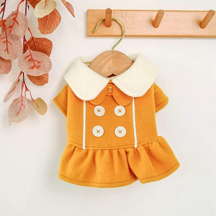 Сукня-тьюль для собак та котів, тепла зимова сукня-принцеса (XL, жовта)