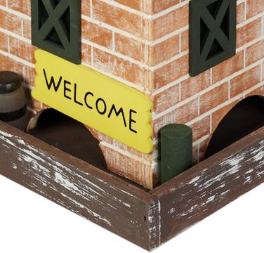 Дерев'яний будиночок для птахів Relaxdays, 23x18x18 см, з відкидним дахом, для саду та балкону