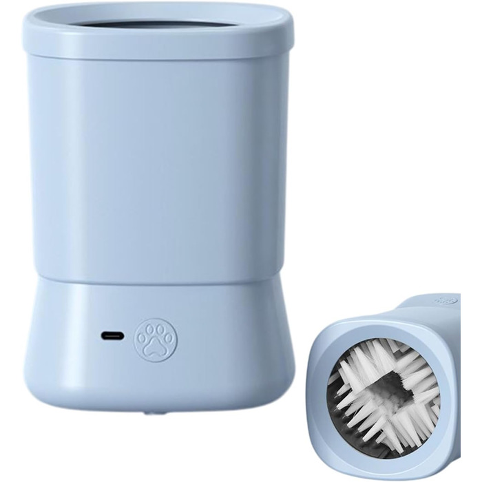 Келих для миття лап собак - мийка для лап з 2 швидкостями, водонепроникна, аксесуари для подорожей, кемпінгу, походів (блакитний)