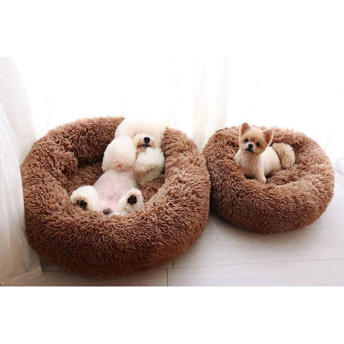 Ліжко для собак Chic Sofa, корзина для собак та котів, килимок для собак, велике собаче ліжко, зручне ліжко для собак середніх та великих порід (XXL 110x110 см, коричневе)