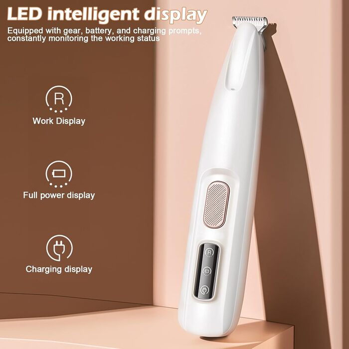 Професійний триммер для собак з LED-підсвічуванням: вологостійкий, акумуляторний, для короткої стрижки кігтів та шерсті