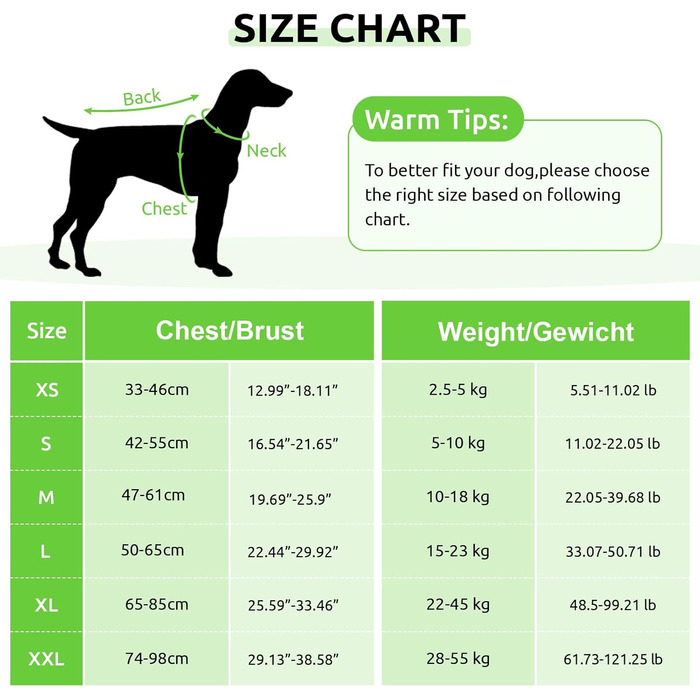 Спасальний жилет для собак Konvinit, для плавання, човнів, серфінгу, регульований, з ручкою та світловідбивачами, зелений, S (42-55 см)
