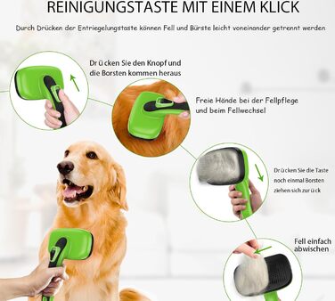 Набір для догляду за собаками (5 шт.) - щітка для вичісування линяючого хутра собак та котів. Видаляє відмерте хутро та запобігає утворенню ковтунів. Колір: блакитний (5 шт.), зелений (3 шт.)