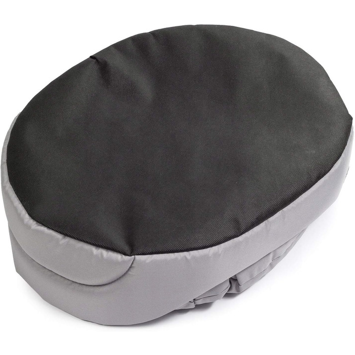 Крісло-ліжко для собак великих порід | Овальне м'яке ліжко для собак | Стійке до подряпин | Клітка-ліжко для собак | Поліестер, можна прати | XL (71x60 см), сірий колір