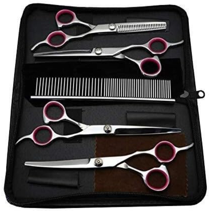 Набір для грумінгу собак та котів: професійні ножиці, тример, щітка, для догляду за шерстю