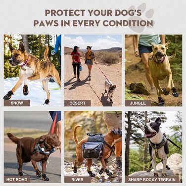 Водонепроникні чоботи для собак великих порід, захист лап від холоду, снігу та ковзання, з світловідбиваючими смугами, для прогулянок на вулиці, чорний/оранжевий, розмір 4 (5.46x5.94 см)