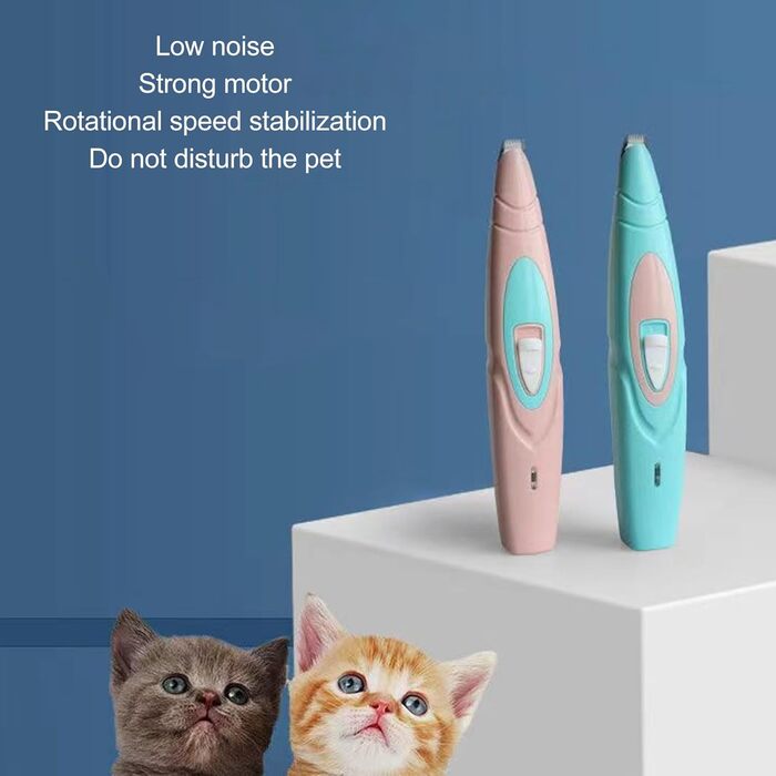 Набір для догляду за шерстю собак Flexman: акумуляторний тример, шліфувальник нігтів, для собак, котів та дрібних тварин (рожевий)