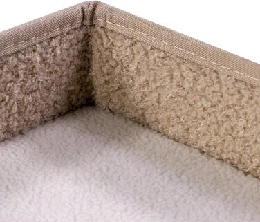 Кігтечка-будиночок для котів PAWY з подушкою, бежева, 40x40x44 см