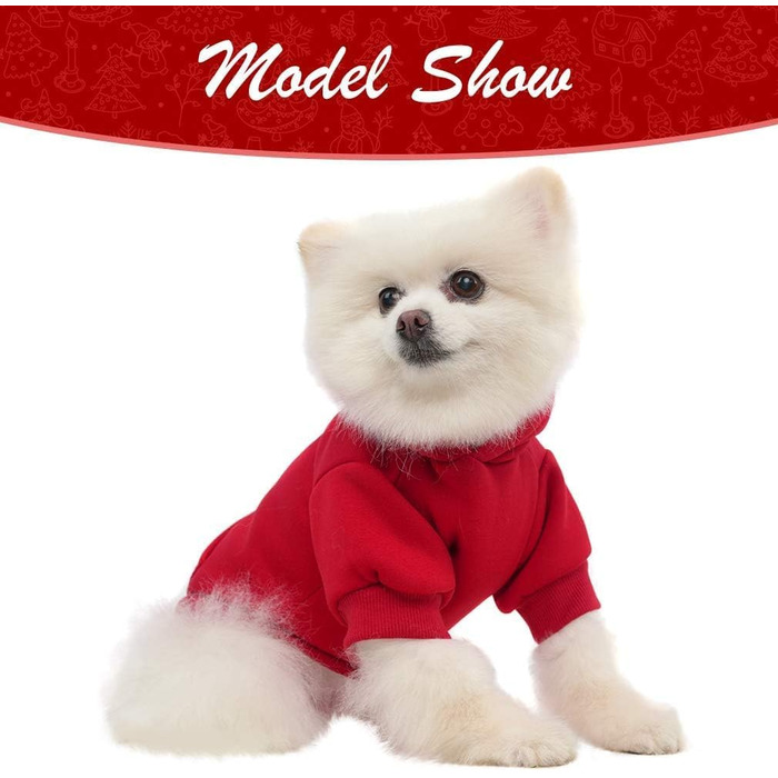 Теплий пуловер з капюшоном для собак Kooltail – м'який, теплий, з отвором для повідка та кишенею. Зимовий одяг для собак малих, середніх та великих порід, цуценят. Червоний колір, X-Large/XX-Large (упаковка 1)