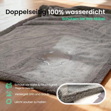 Водонепроникний плед для собак Mora Pets, Extra Dick & Super Warm, 203x152 см, сірий