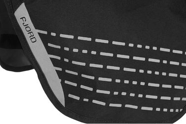 Дощовик для собак Non-stop dogwear Fjord, водонепроникний, регульований, з дихаючою тканиною, світловідбиваючими смугами, отворами для повідка та петлями для лап, для середніх порід (помаранчево-чорний, розмір 55)