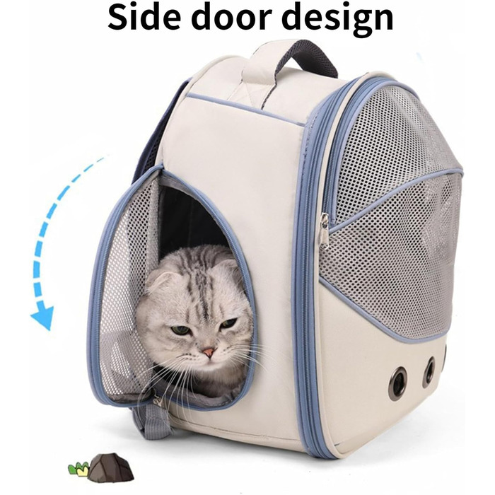 Транспортна сумка для собак Tyinerc | Сумка з регульованими ременями – для подорожей, прогулянок в авто, цуценят, кошенят (блакитна)