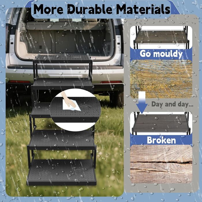 Рампа для собак у машину, складана, до 80 кг, 5 сходинок