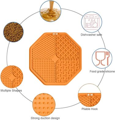 Лежанка-заспокійлива для собак з присосками (2 шт.) - блакитний та помаранчевий кольори