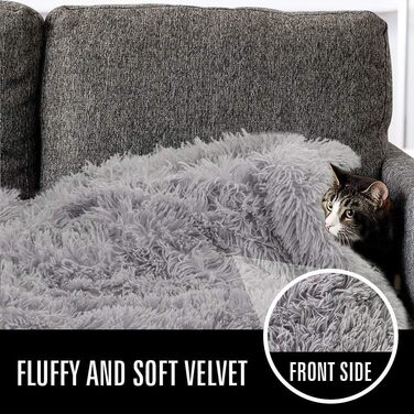 М'яка ковдра для собак та котів, флісова, велика (XL: 100 x 120 см), сіра