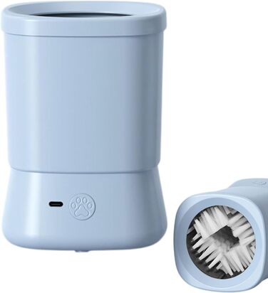 Келих для миття лап собак - мийка для лап з 2 швидкостями, водонепроникна, аксесуари для подорожей, кемпінгу, походів (блакитний)