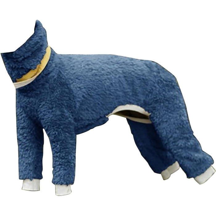 Теплий флісовий комбінезон для собак з принтом грейхаунд, з коміром-стійкою, підходить для афганських хаундів (J, XXL)