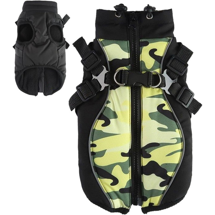 Водонепроникний теплий одяг для собак та котів: жилет-куртка з жилетом, розміри M та L