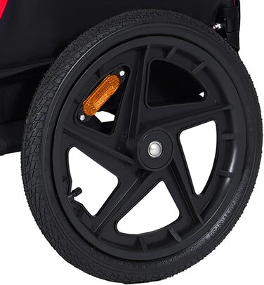 Дитяча коляска для собак DlandHome, складна, з колесами, світловідбивачами, червона, до 40 кг