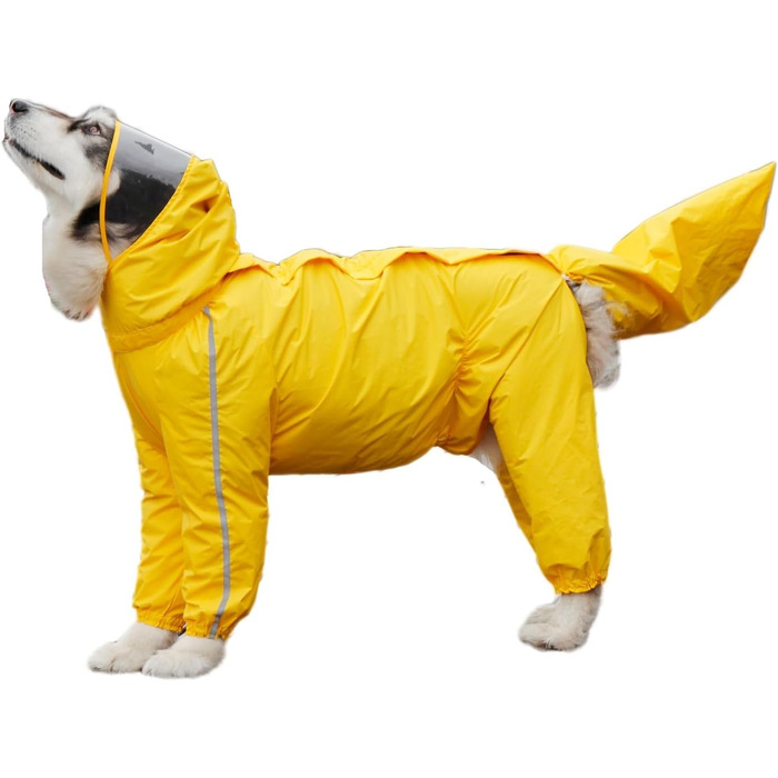 Зимовий теплий куртка для собак з отвором для повідка - жовтий, 11XL