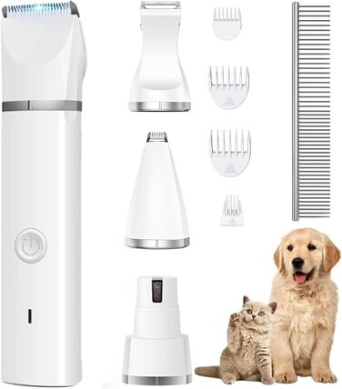 Мультитрим Про від Dr Pfoten: тиха професійна машинка для грумінгу собак 4-в-1, для догляду за лапами, анальним отвором та ділянками з ковтунами (1 шт.)