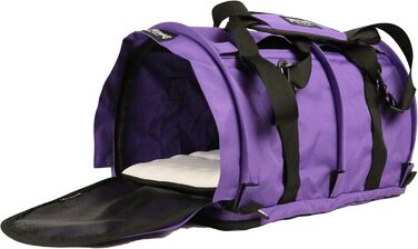 Сумка-переноска для тварин SturdiBag XL, гнучка висота, м'які стінки, ремені безпеки, для котів і собак, фіолетова, 50,8×40,6×30,5 см
