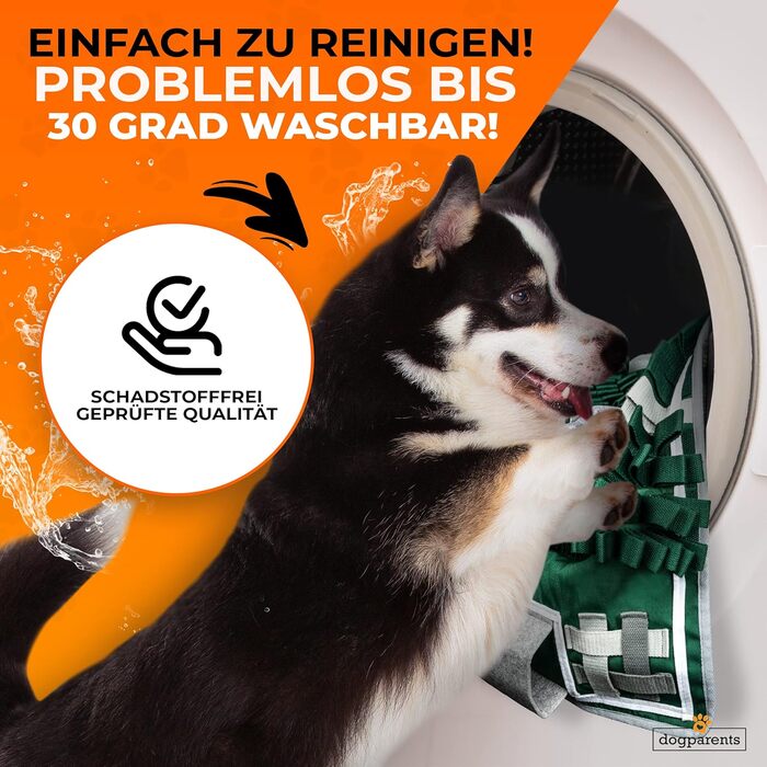 DOGPARENTS Снюфіл-килим для собак Футбольне поле, 8 елементів, міцна іграшка для малих і великих собак, спортивна арена, інтелектуальна іграшка, зелена