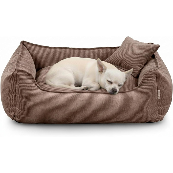 Gutekissen® Lucky: М'яке ліжко для собак – зручне та миється, з поліуретановою начинкою, для малих та великих собак (зелений, коричневий, XS-55x40)