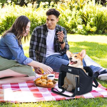 Сумка-переноска для тварин: котів та маленьких собак, зручна та легка, розмір 48x27x4 см