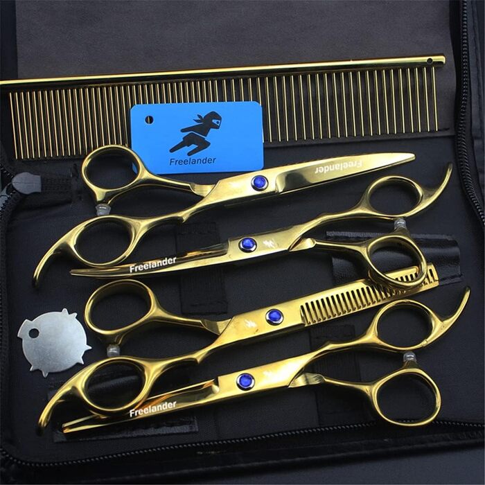 Набір професійних ножиць для грумінгу собак та котів, 6 шт. з нержавіючої сталі