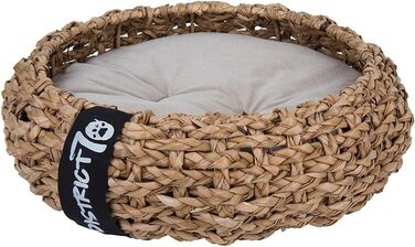 Ліжко для домашніх тварин District 70 Cocoon - для собак та котів, коричневе, розмір M (60 x 60 x 20 см)