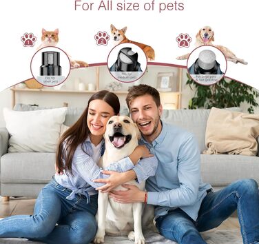 Електричний точилка для кігтів собак LOFICOPER з 6 швидкостями, 2 LED-лампочками, 3 портами - для малих, середніх та великих собак