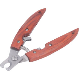 Нігтерізка для котів та собак, нержавіюча сталь, з дерев'яною ручкою, безпечна та швидка