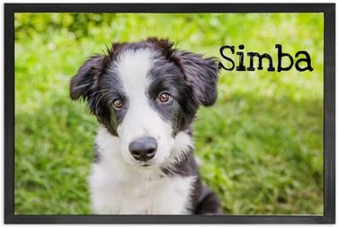 Персоналізована підставка для миски для собак та котів Wanapix з ім'ям та фото | Нековзна гумова основа | 60 x 40 см | Можна прати в пральній машині