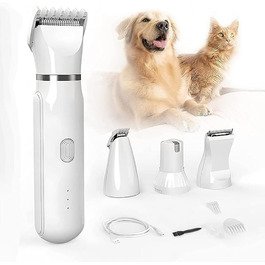 Електрична машинка для стрижки тварин 4-в-1 для собак та котів, вологостійка
