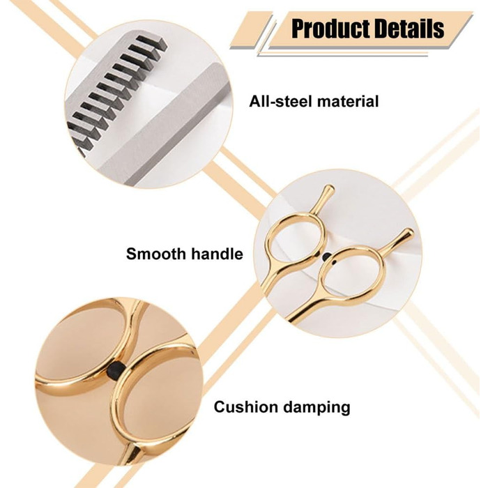 Набір професійних ножиць для грумінгу собак та котів Fellschere 5-в-1: ножиці, сталевий гребінець, сумка для зберігання