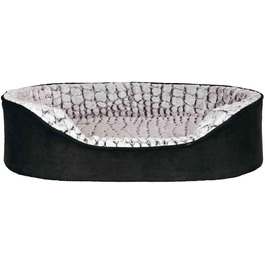 TRIXIE ортопедичне ліжко для собак Vital Lino 60×45 см чорне/сіре, з Memory Foam, для середніх порід, підтримка суглобів