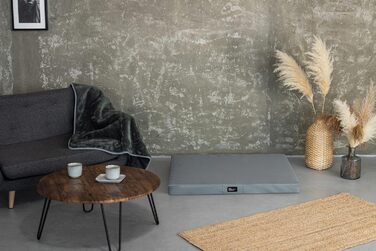 Килимок для собак Тіна, середній/маленький, килимок/ліжко для собак з тканини Kodura, миється, водонепроникний, м'який, довговічний, зносостійкий, міцний (L, 80x60x8 см, світло-сірий)