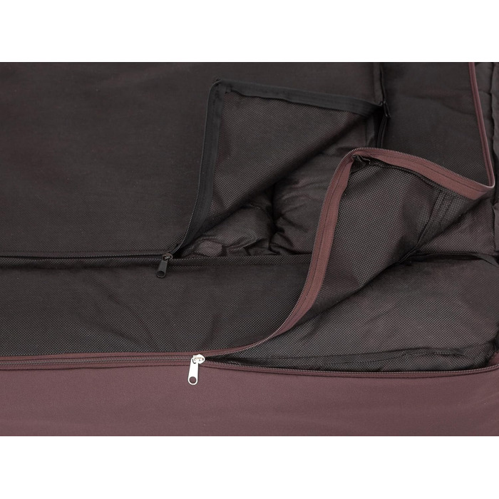 Крісло-ліжко для собак, лежанка для тварин, лежанка для собак, м'яка, коричнева в смужку, 80 x 55 см