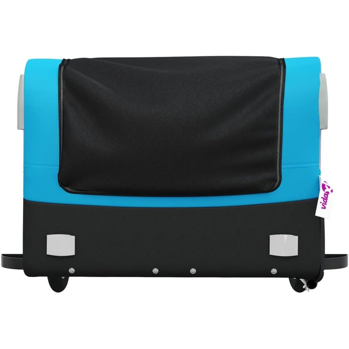 Причіп для велосипеда, причіп для собак, вантажний причіп 45 кг, чорний та синій, для покупок, компактна упаковка, проста збірка