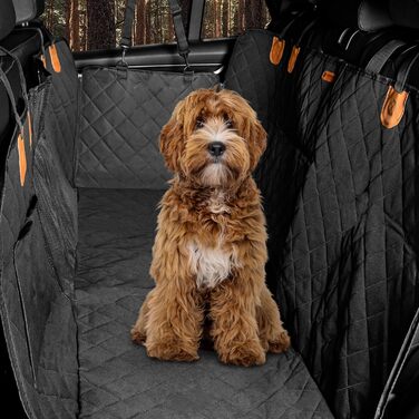 Захист для заднього сидіння автомобіля для собак Hainberger: водовідштовхувальний, стійкий до подряпин, з боковим захистом та оглядовим вікном, 137x147 см