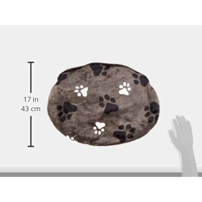 Подушка для кота Karlie Kissen Track, овал, 60x50x4 см, сірий (з подушкою 10x5x10 см)