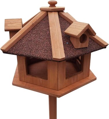 Дерев'яне годівничка для птахів Toboli з підставкою 115 см, вологостійка, для птахів