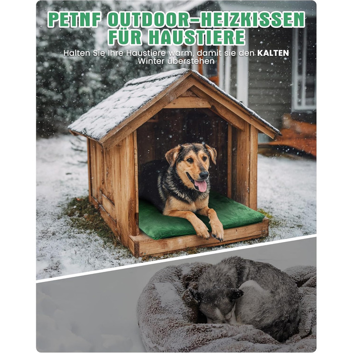 Електричне грілка для тварин на вулицю, вологостійке, з авторегулюванням температури, стійке до укусів, 40*50 см, зелений