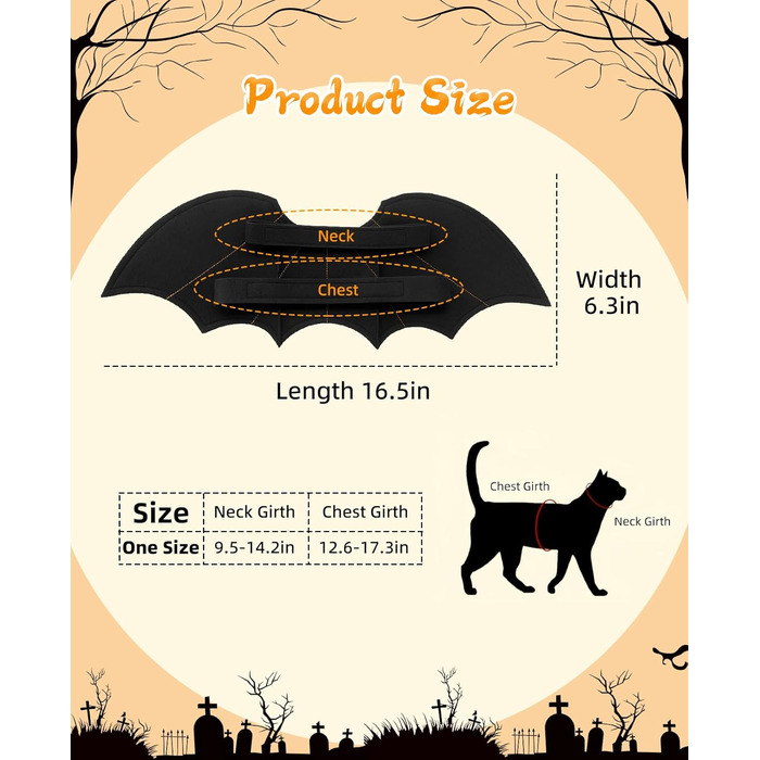 Костюм на Хелловін для собак: крила кажана, карнавальний костюм для тварин, для цуценят, собак маленьких, середніх та великих порід, веселий косплей