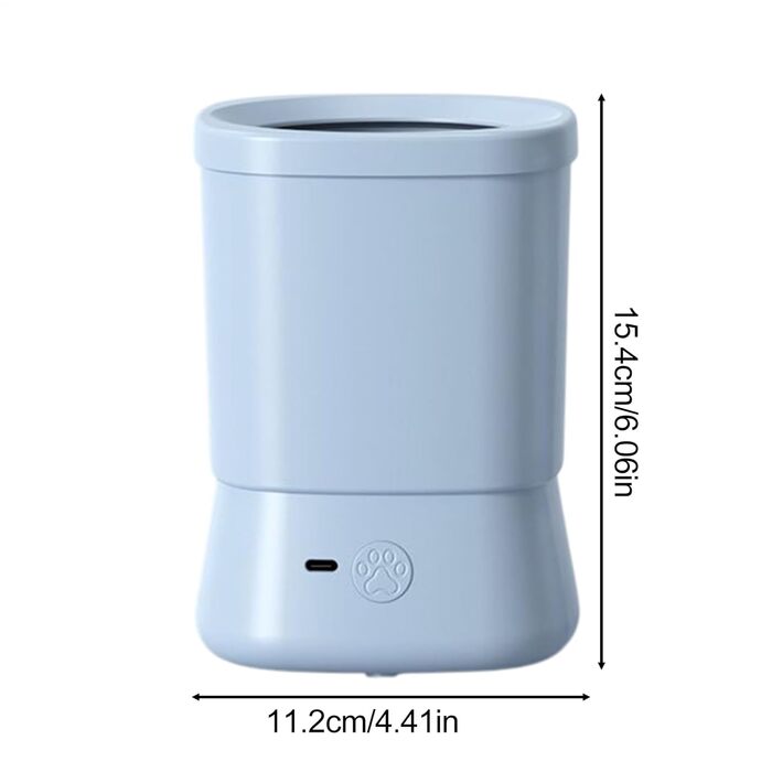 Автоматичний очищувач лап для собак, мийка лап, анти-розбризкування, 2 швидкості, аксесуар для кемпінгу, подорожей, прогулянок (блакитний)